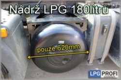 Nádrž LPG válcová 600/700/180L včetně armatur holandského typu 