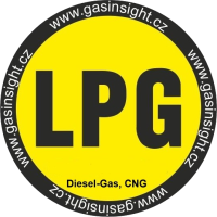 Nálepka LPG na okno vnitřní kulatá