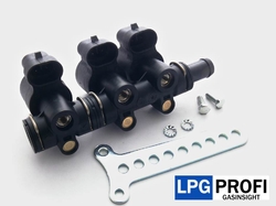 Vstřikovače LPG Lovato JLP2 KP2 lišta 3 válec - kulaté cívky - 2 ohm
