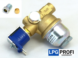 Elektroventil LPG Valtek Cu 8/6 mm, velký filtr