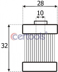 Opravná sada filtru kapalné fáze LPG  do ventilu LOVATO SMART H=30