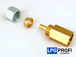 Koncovka, redukce trubky PCV O8 / M16x1 – L = 46 sada
