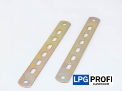 Držák vstřiku LPG  L=150x20x2 mm - otvory pr.6 mm