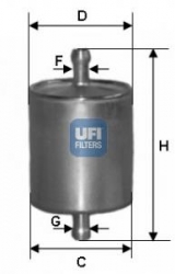 Filtr plynné fáze 14-14 jednorázový OE Landi Renzo - UFI papírová vložka