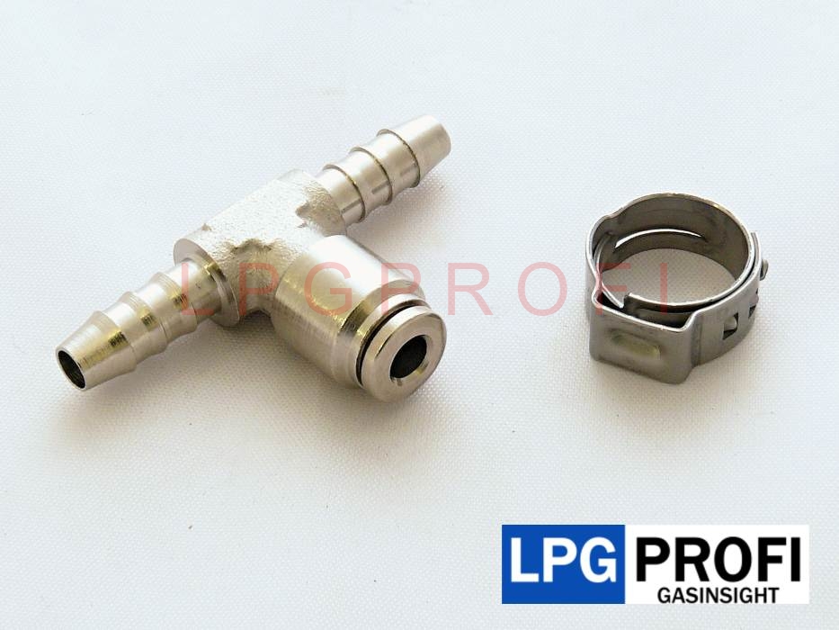 T- ventil pro sekvenční dávkování aditiva na 5-6 mm hadičku pod vstřikovače LPG