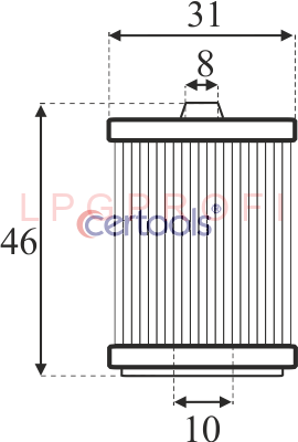 Filtr kapalné fáze LPG  do ventilu STELLA ELPIGAZ, Tartarini, Valtek, OMVL