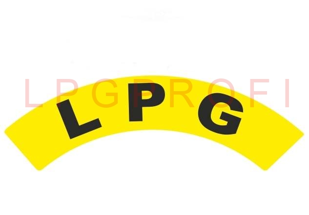 Nálepka LPG k plnící koncovce